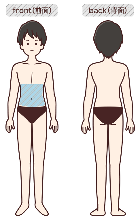 おなかの脱毛部位
